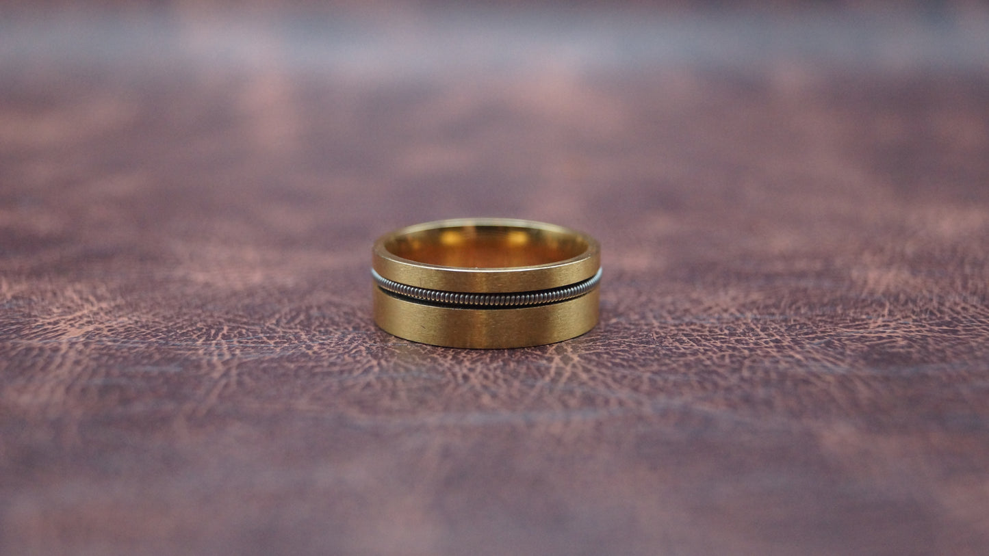 Golden Band Single String Ring