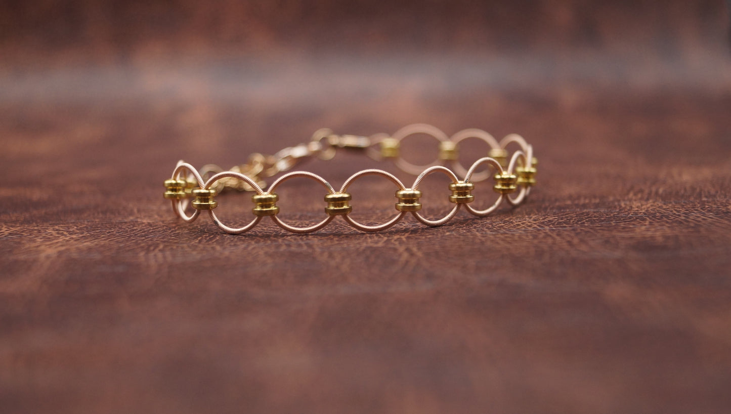 Ball-end Bead Looped Bracelet