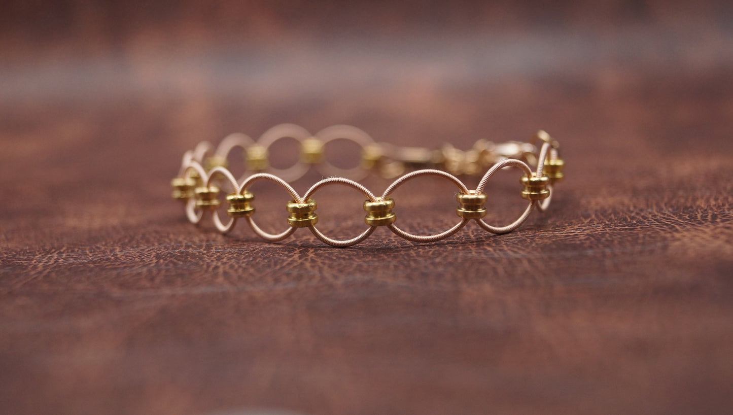 Ball-end Bead Looped Bracelet