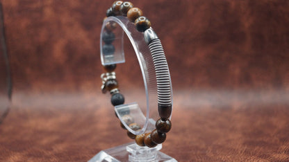 Lava stone & Tigers Eye Bracelet