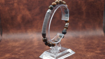Lava stone & Tigers Eye Bracelet