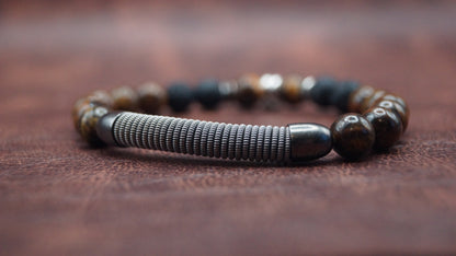 Lava stone & Tigers Eye Bracelet