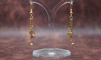 Golden Ball End Bead earrings