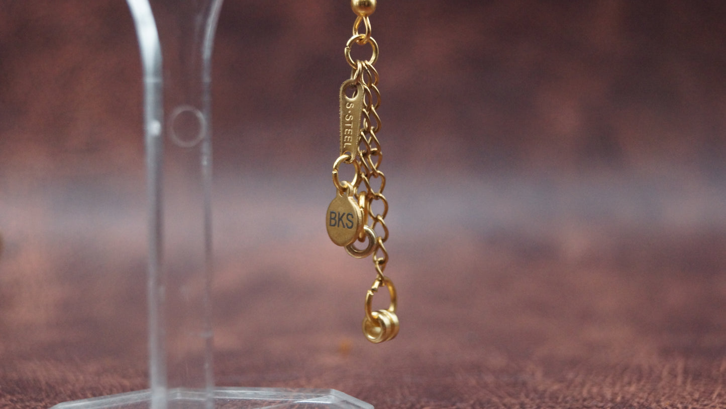 Golden Ball End Bead earrings
