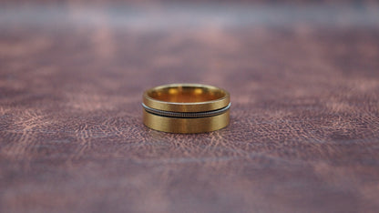 Golden Band Single String Ring