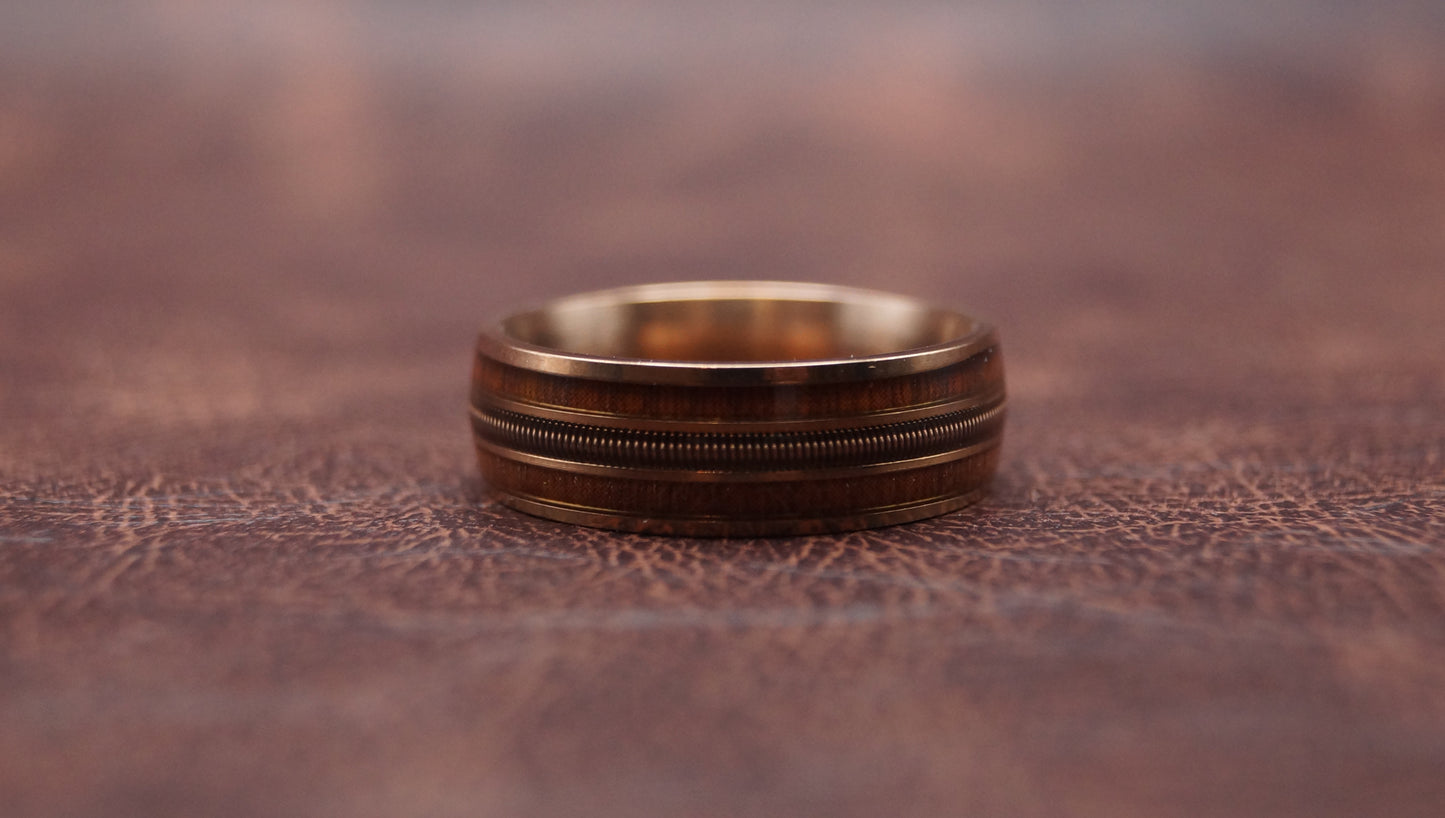 Bronze Rosewood style Guitar String Ring
