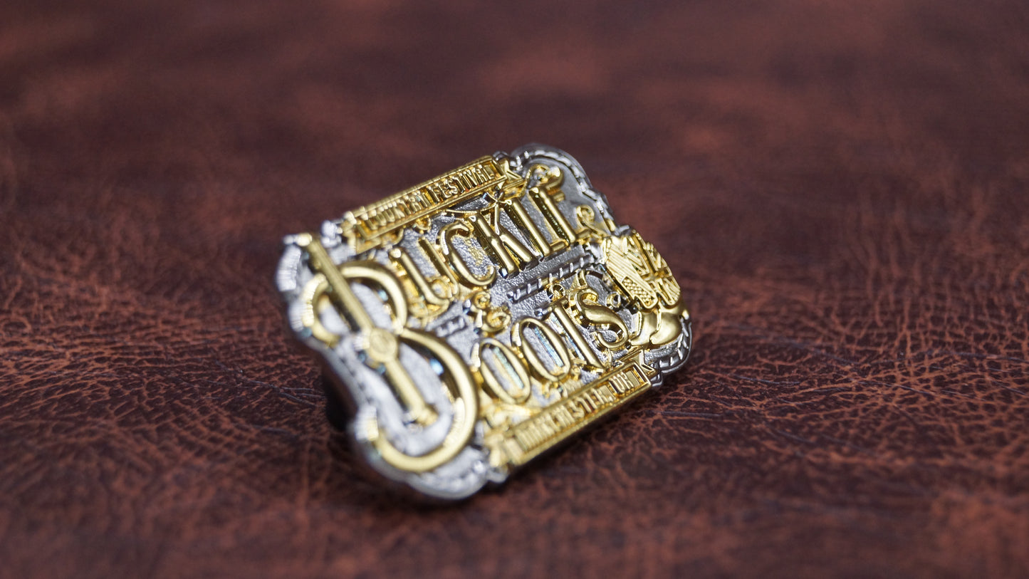 Buckle & Boots pin badge Gold Edition