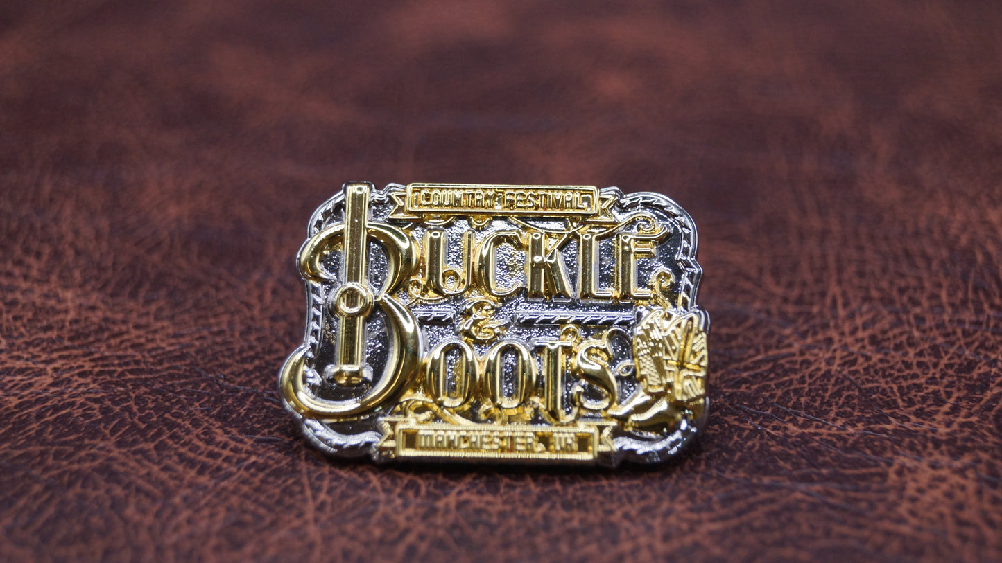 Buckle & Boots pin badge Gold Edition