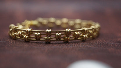Gold Bead 4 String Bracelet